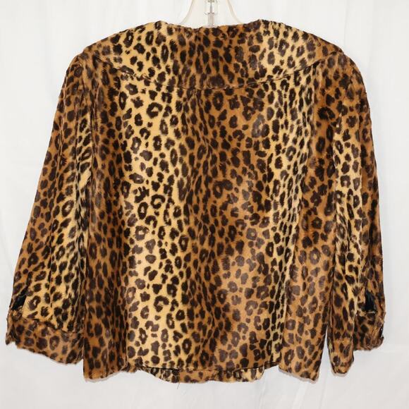 Leopard Print Cynthia Steffe  Blazer Fully Lined 3/4 Sleeves Sz LWomen - Picture 14 of 16
